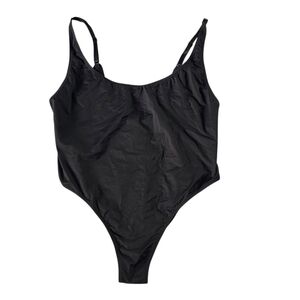 SKIMS SWIM SCOOP NECK ONE PIECE Swimsuit Bathing suit Onyx Black 4X Plus Size